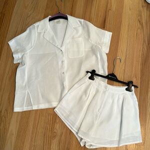 DISSH Linen Shirt and Short Set Size 2
